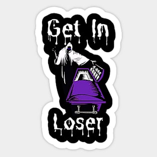 Get In Loser Halloween Design Sticker